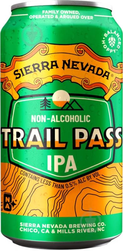 Пиво безалкогольное Sierra Nevada Trail Pass IPA 0,355 л - фото 1 Пиво безалкогольное Sierra Nevada Trail Pass IPA 0,355 л - фото 1
