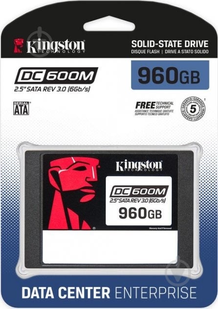 SSD-накопитель Kingston Enterprise SSD DC600M 960GB 2,5" SATA III 3D TLC (SEDC600M/960G) - фото 3