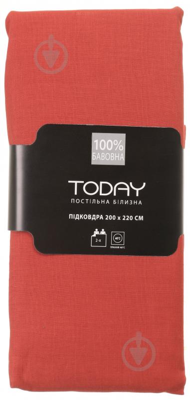 Пододеяльник 2 200x220 см терракот Today - фото 3 Пододеяльник 2 200x220 см терракот Today - фото 3