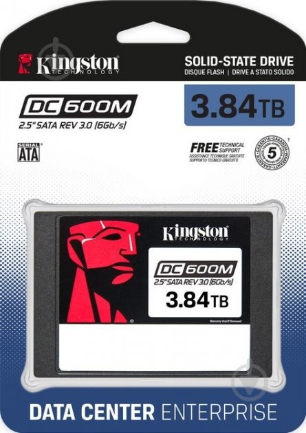 SSD-накопитель Kingston Enterprise SSD DC600M 3840GB 2,5" SATA III 3D TLC (SEDC600M/3840G) - фото 3