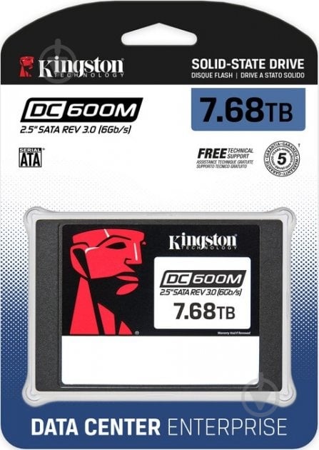 SSD-накопичувач Kingston Enterprise SSD DC600M 7680GB 2,5" SATA III 3D TLC (SEDC600M/7680G) - фото 3