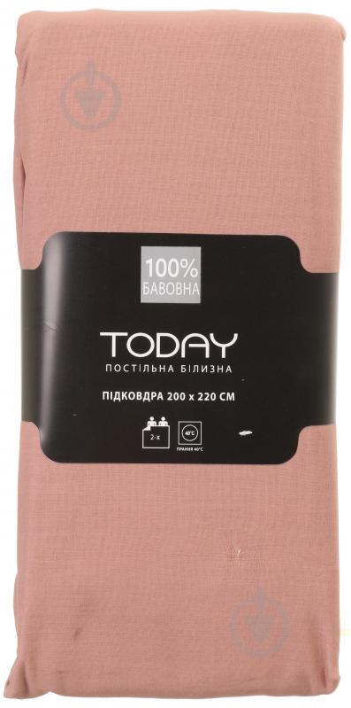 Пододеяльник 2 200x220 см пудровый Today - фото 3