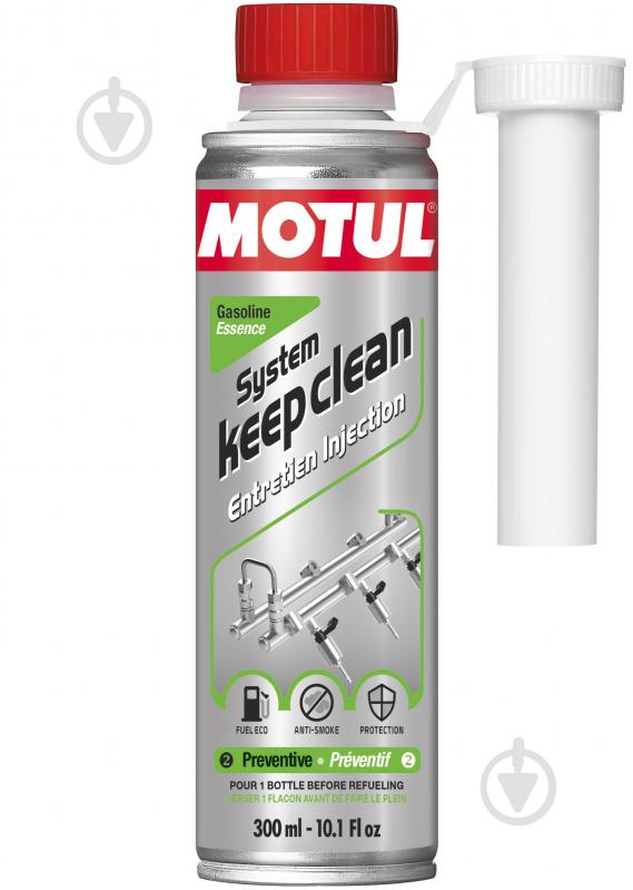 Очисник паливної системи бензинових двигунів Motul System Keep Clean Gasoline 300 мл - фото 1