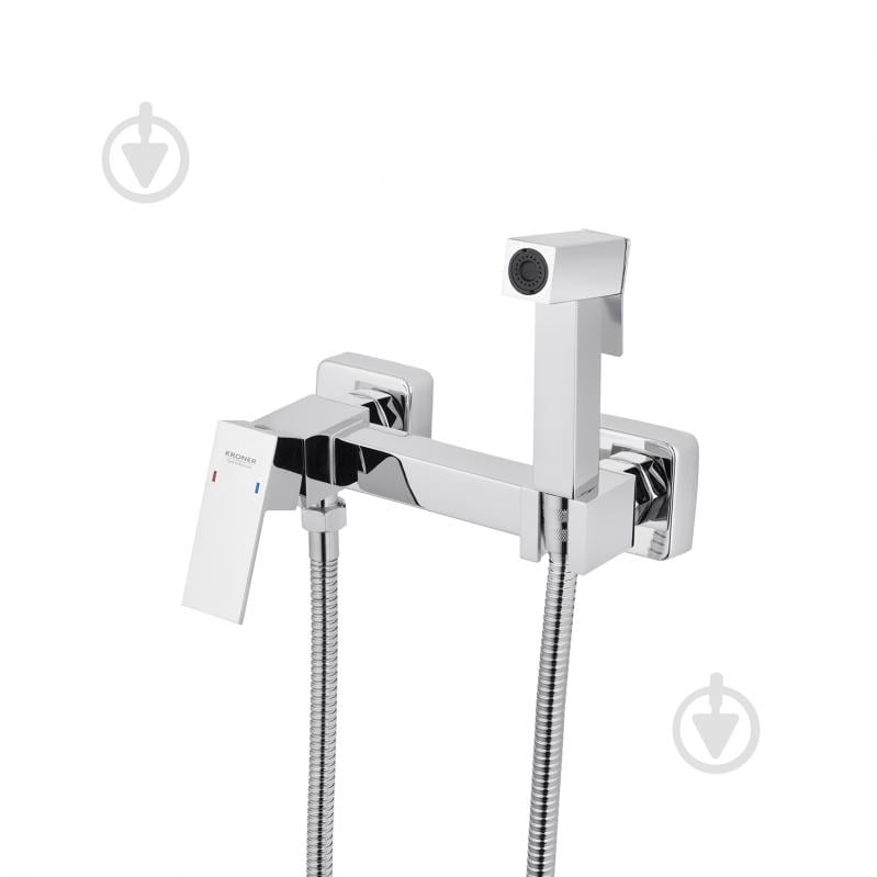 Набір для гігієнічного душу Kroner зі змішувачем KRP Edelstahl Kubus - CHR052 - фото 4