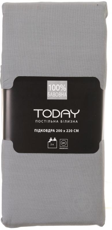 Пододеяльник 2 200x220 см серый Today - фото 3