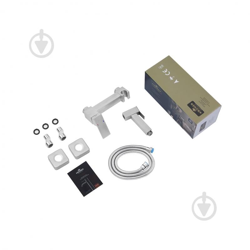 Набір для гігієнічного душу Kroner зі змішувачем KRP Edelstahl Kubus - ESG052 - фото 7 Набір для гігієнічного душу Kroner зі змішувачем KRP Edelstahl Kubus - ESG052 - фото 7