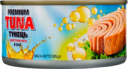 Тунець Polar Seafood Premium Tuna шматочки філе у соняшниковій олії 185 г - фото 1