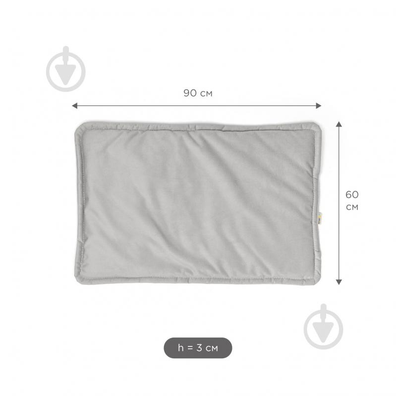 Лежак PETBED Слим XL 90х60 см h-3 см велюр серый - фото 4 Лежак PETBED Слим XL 90х60 см h-3 см велюр серый - фото 4