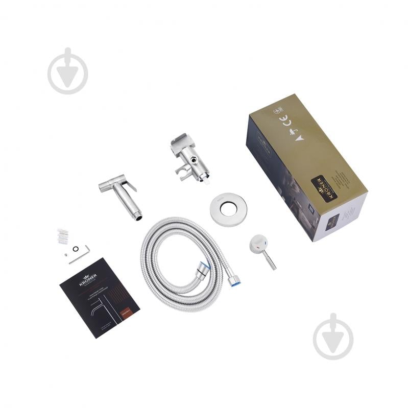 Набір для гігієнічного душу Kroner скрытого монтажа зі змішувачем KRP Edelstahl Klassisch - ESG05 - фото 7 Набір для гігієнічного душу Kroner скрытого монтажа зі змішувачем KRP Edelstahl Klassisch - ESG05 - фото 7