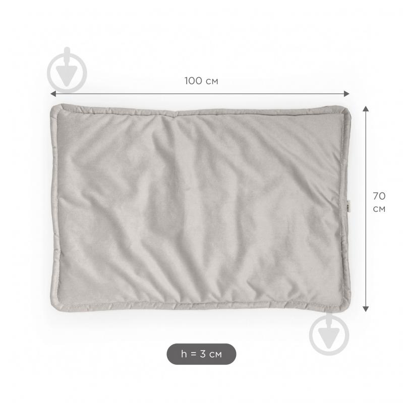 Лежак PETBED Слим 2XL 100х70 см h-3 см велюр серый - фото 4 Лежак PETBED Слим 2XL 100х70 см h-3 см велюр серый - фото 4