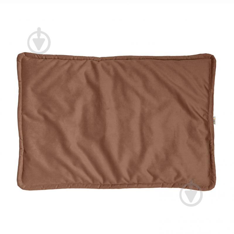 Лежак PETBED Слим 2XL 100х70 см h-3 см велюр коричневый - фото 3 Лежак PETBED Слим 2XL 100х70 см h-3 см велюр коричневый - фото 3