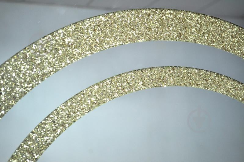 Дзеркало косметичне SEAPS Zerrofixx Glitter Circle Gold X10 №3309A 94х94 см - фото 4