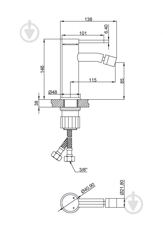Смеситель для биде Invena KAWALA черный BB-75-004 - фото 2 Смеситель для биде Invena KAWALA черный BB-75-004 - фото 2