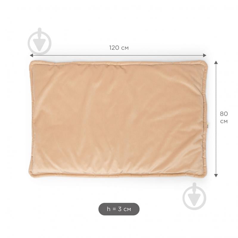 Лежак PETBED Слим 3XL 120х80 см h-3 см велюр бежевый - фото 4 Лежак PETBED Слим 3XL 120х80 см h-3 см велюр бежевый - фото 4