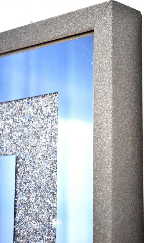 Дзеркало косметичне SEAPS Zerrofixx Glitter Square Silver X10 №3306A 94х94 см - фото 4