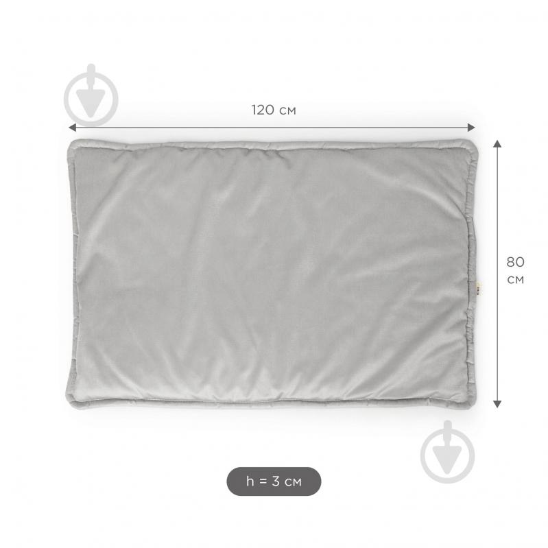 Лежак PETBED Слим 3XL 120х80 см h-3 см велюр серый - фото 4 Лежак PETBED Слим 3XL 120х80 см h-3 см велюр серый - фото 4