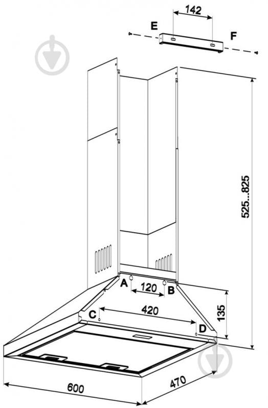 Витяжка Jantar KBT 650 LED 60 BL - фото 11