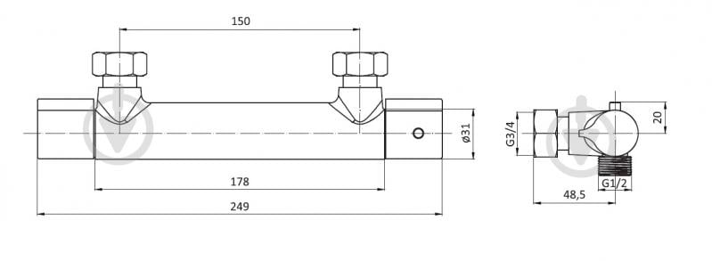 Смеситель для душа Damixa с термостатом Option 218000000 - фото 6