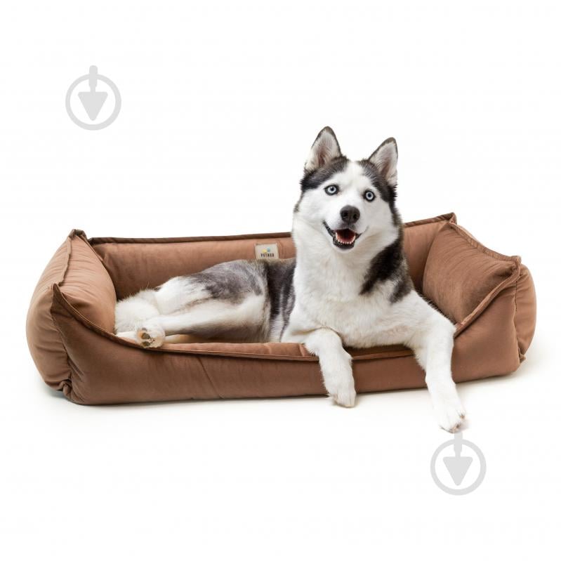 Лежак PETBED Комфорт 2XL 100х70 см h-25 см велюр коричневый - фото 4 Лежак PETBED Комфорт 2XL 100х70 см h-25 см велюр коричневый - фото 4
