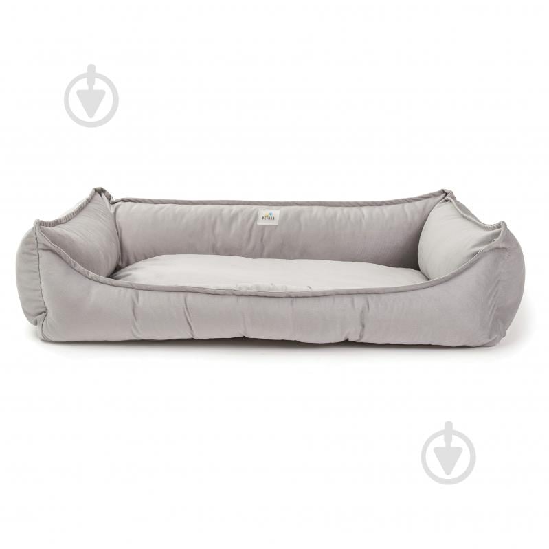 Лежак PETBED Комфорт 2XL 100х70 см h-25 см велюр серый - фото 3 Лежак PETBED Комфорт 2XL 100х70 см h-25 см велюр серый - фото 3
