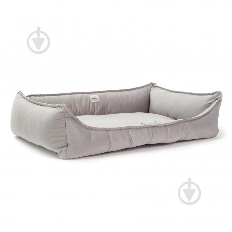 Лежак PETBED Комфорт 2XL 100х70 см h-25 см велюр серый - фото 1 Лежак PETBED Комфорт 2XL 100х70 см h-25 см велюр серый - фото 1