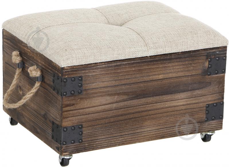 Сундук-пуф Loft 320x400x280 мм коричневый - фото 1