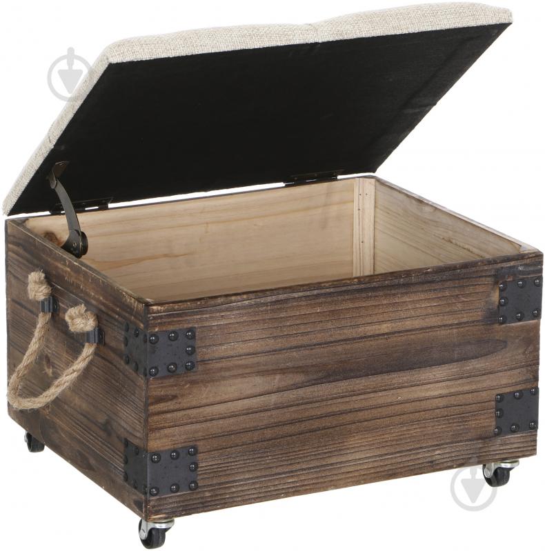 Сундук-пуф Loft 320x400x280 мм коричневый - фото 3