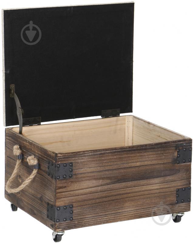 Сундук-пуф Loft 320x400x280 мм коричневый - фото 4