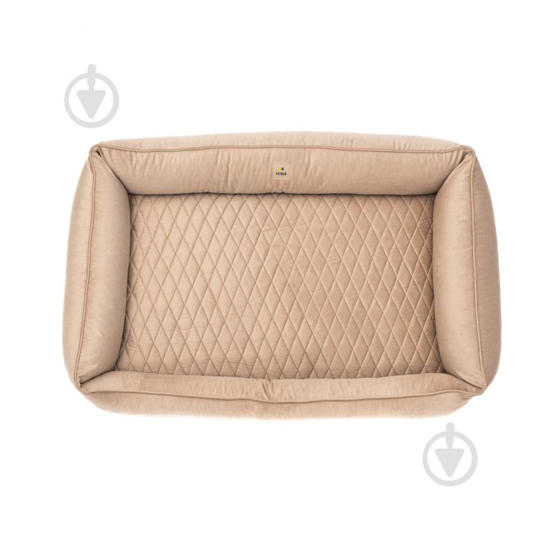 Лежак PETBED Лакі 3XL 120х80 см h-24 см велюр бежевий - фото 4 Лежак PETBED Лакі 3XL 120х80 см h-24 см велюр бежевий - фото 4