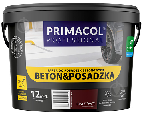 Краска для бетонных полов и бетона акриловая Primacol Professional Beton&Posadzka полумат графитовый 4,5 л - фото 1