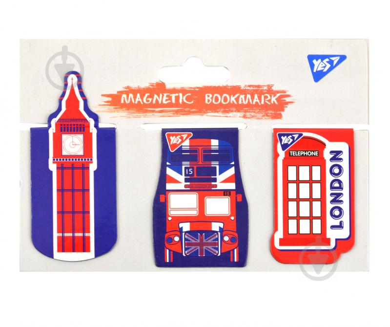Закладки магнитные YES London 3 шт. 707004 - фото 1
