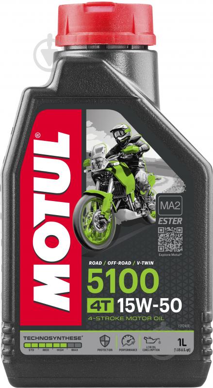 Моторне мастило Motul 5100 4T 15W-50 1 л (836711) - фото 1