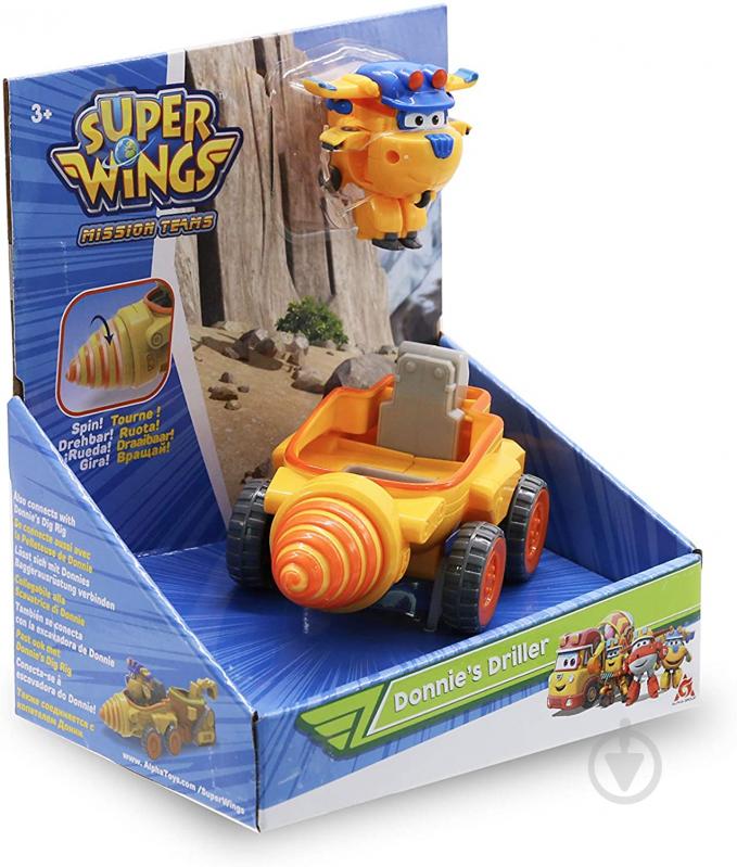 Игровой набор Super Wings Mission Teams Donnie's Driller Бурильный автомобиль Донни EU730843 - фото 2