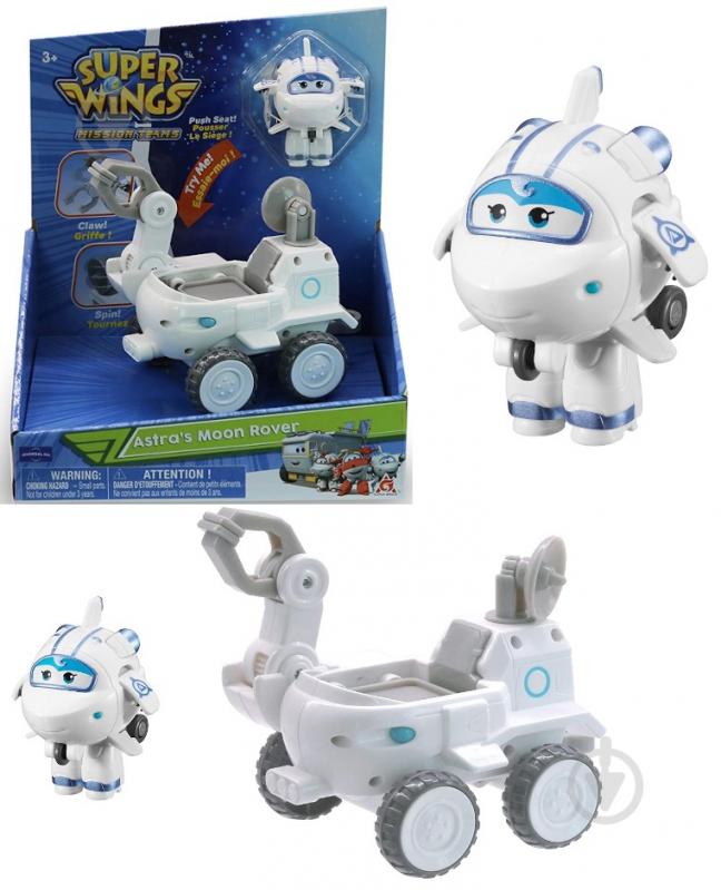 Игровой набор Super Wings Mission Teams Astra's Moon Rover Лунный автомобиль Астры EU730844 - фото 1