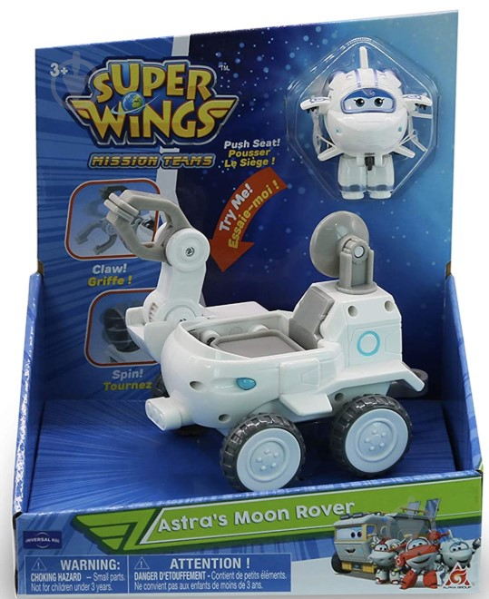 Игровой набор Super Wings Mission Teams Astra's Moon Rover Лунный автомобиль Астры EU730844 - фото 2