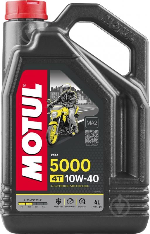 Моторное масло Motul 5000 4T 10W-40 4 л (836941) - фото 1