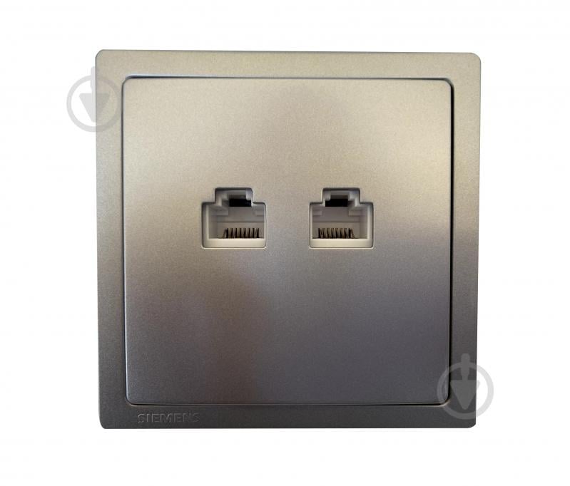 Розетка компьютерная 2 Siemens Style IP20 платина 5TG22782PM02 - фото 1 Розетка компьютерная 2 Siemens Style IP20 платина 5TG22782PM02 - фото 1