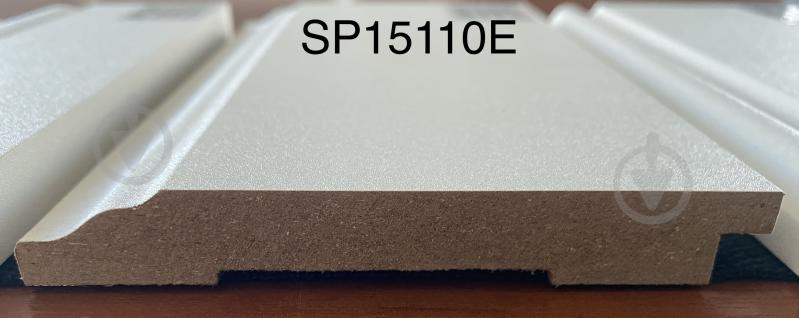 Плінтус Англійський білий silk 15х110х2400 мм - фото 2