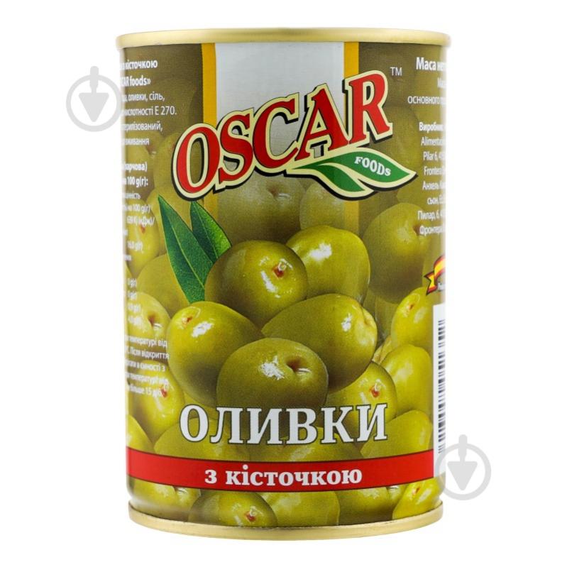 Оливки Oscar ® з кісточкою 280 г - фото 1