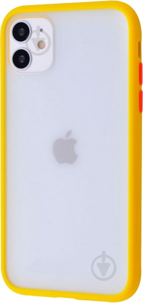 Чехол Shadow Matte Case (PC+TPU) желтый для Apple iPhone 11 - фото 1