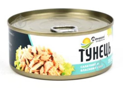 Тунец ТМ Домашні продукти целый в собственном соку 150 г - фото 1