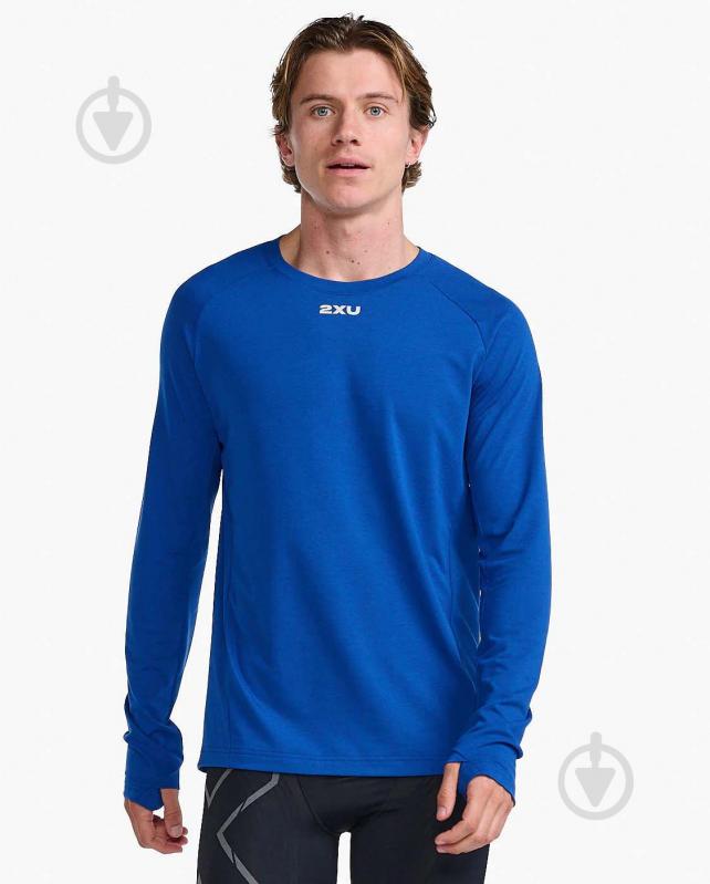 Футболка 2XU Ignition Base Layer L/S MR6827a_SUR/SRF р.M синий - фото 1