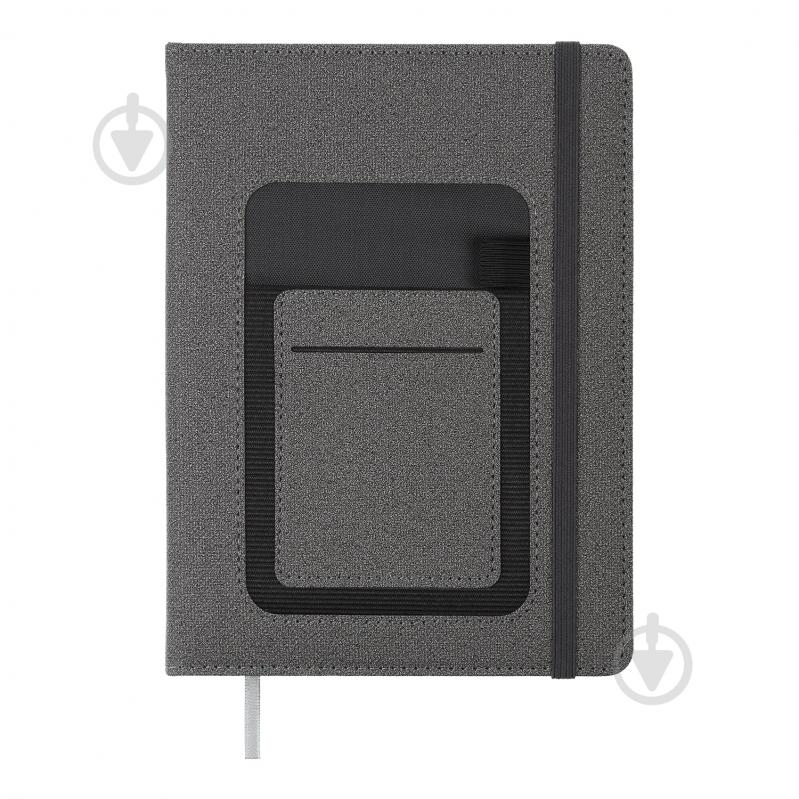 Дневник недатированный серый Buromax Combi A5 - фото 1