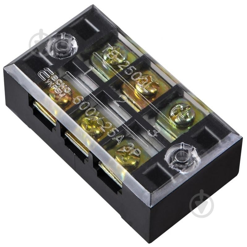 Колодка клеммная АСКОУКРЕМ TB2503 черный A0130050007 - фото 2