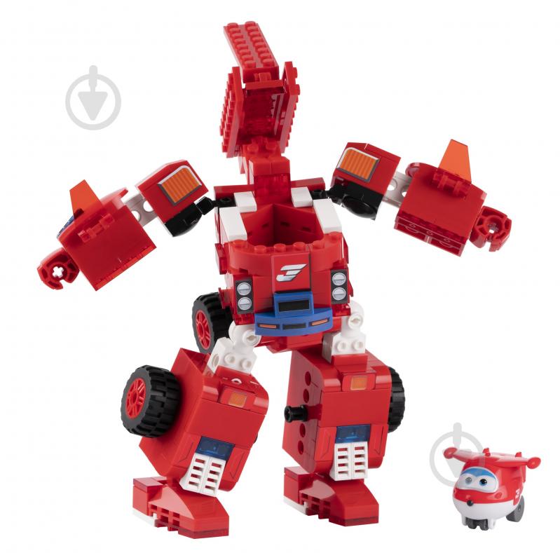 Фигурка-конструктор Super Wings Small Blocks 2-in-1 Buildable Transforming Vehicle Jett Джетт EU385005 - фото 6