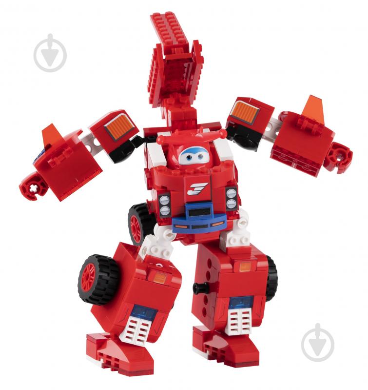 Фигурка-конструктор Super Wings Small Blocks 2-in-1 Buildable Transforming Vehicle Jett Джетт EU385005 - фото 5