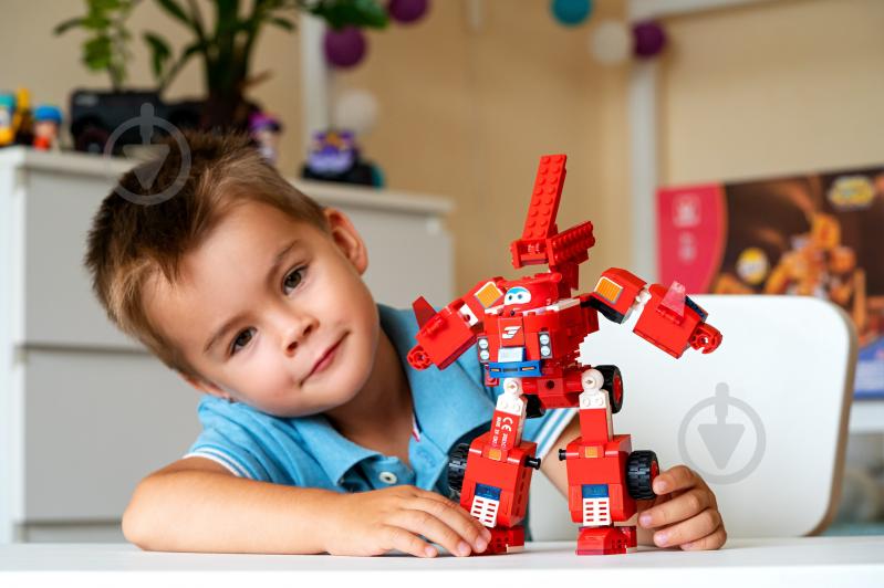 Фигурка-конструктор Super Wings Small Blocks 2-in-1 Buildable Transforming Vehicle Jett Джетт EU385005 - фото 13