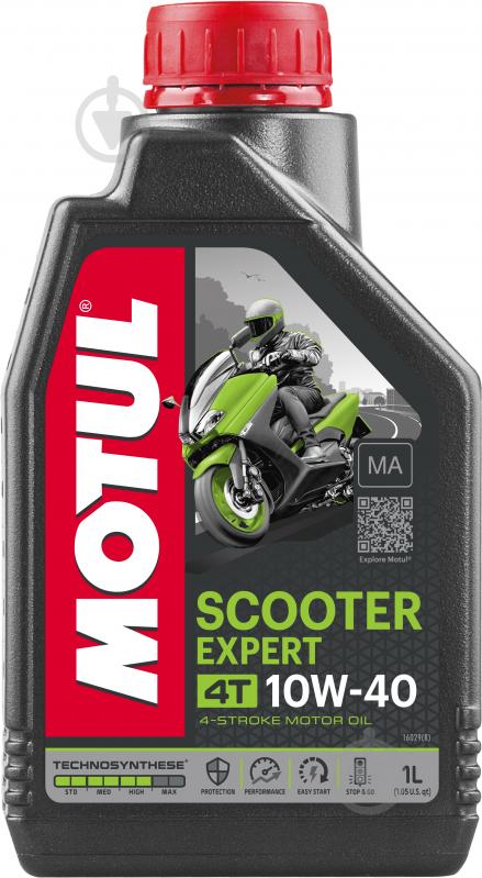 Моторное масло Motul Scooter Expert 4T MA 10W-40 1 л (831901) - фото 1