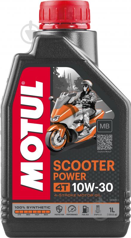 Моторное масло Motul Scooter Power 4T MB 10W-30 1 л (832201) - фото 1