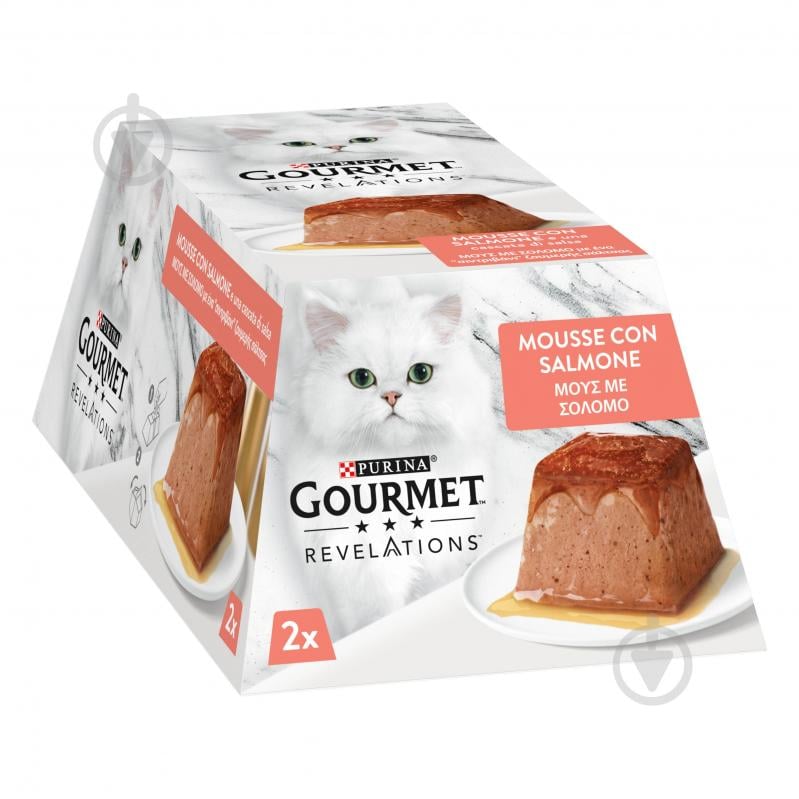 Корм вологий для котів Gourmet by Purina Revelations з лососем 2 x 57 г - фото 2